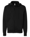 Independent Trading Co. Men's Poly-tech Full-zip Hooded Sweatshirt In Black