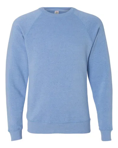 Independent Trading Co. Men's Special Blend Crewneck Raglan Sweatshirt In Blue