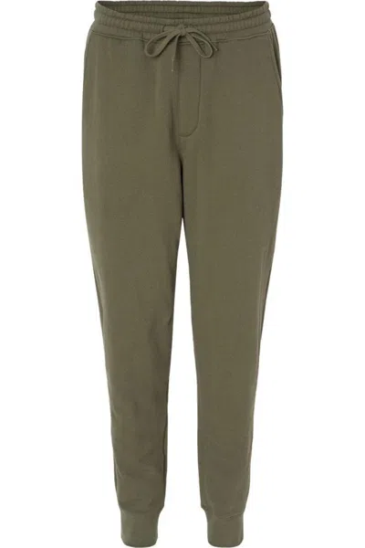 Independent Trading Co. Midweight Fleece Pants In Green