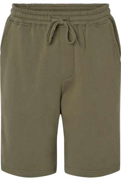 Independent Trading Co. Midweight Fleece Shorts In Green