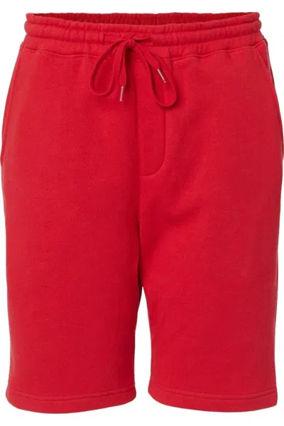 Independent Trading Co. Midweight Fleece Shorts In Red