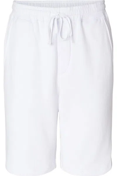 Independent Trading Co. Midweight Fleece Shorts In White