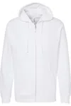 Independent Trading Co. Midweight Full-zip Hooded Sweatshirt In White
