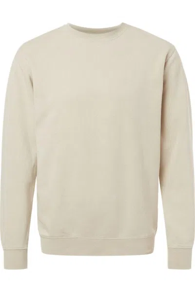 Independent Trading Co. Midweight Pigment-dyed Crewneck Sweatshirt In Beige