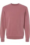 Independent Trading Co. Midweight Pigment-dyed Crewneck Sweatshirt In Brown