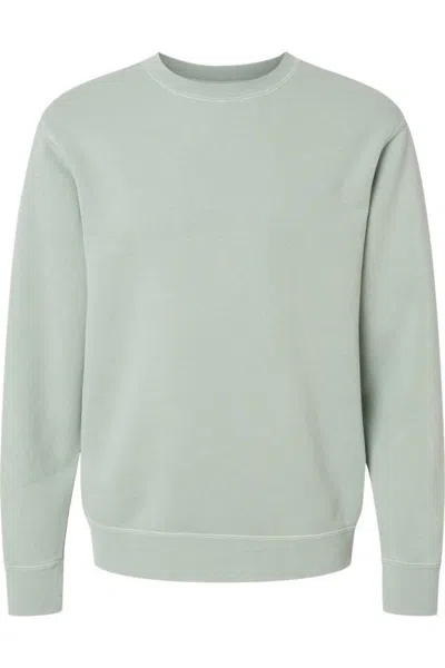 Independent Trading Co. Midweight Pigment-dyed Crewneck Sweatshirt In Green