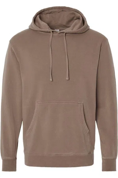 Independent Trading Co. Midweight Pigment-dyed Hooded Sweatshirt In Brown