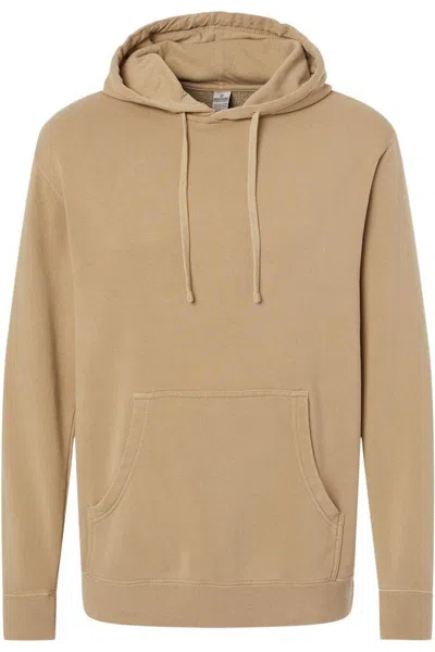 Independent Trading Co. Midweight Pigment-dyed Hooded Sweatshirt In Brown