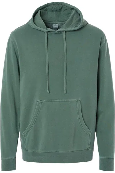 Independent Trading Co. Midweight Pigment-dyed Hooded Sweatshirt In Green