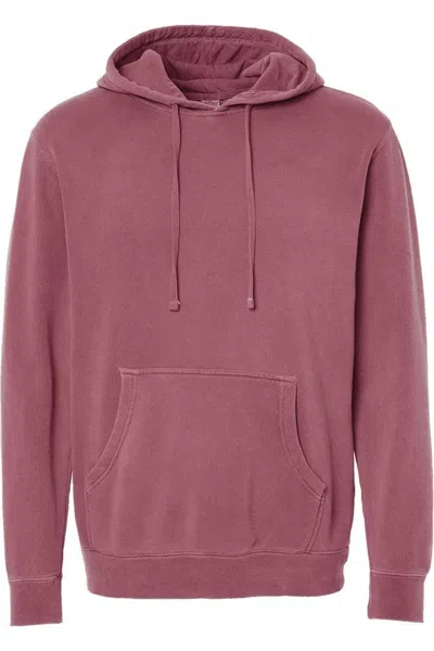 Independent Trading Co. Midweight Pigment-dyed Hooded Sweatshirt In Pink