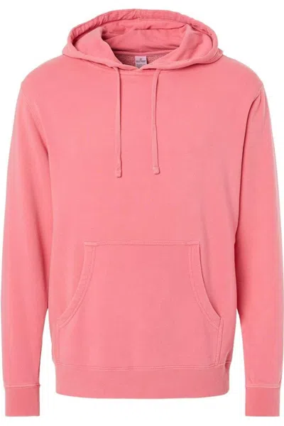Independent Trading Co. Midweight Pigment-dyed Hooded Sweatshirt In Pink