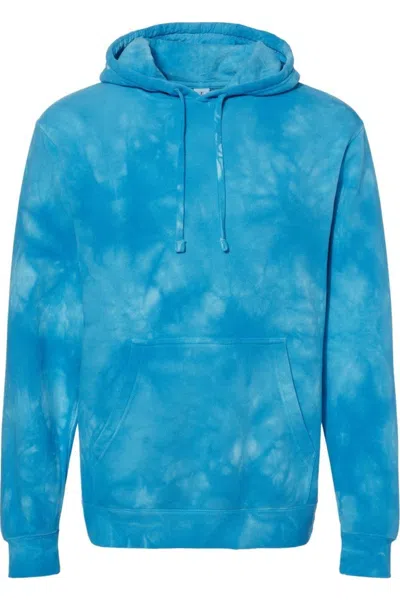 Independent Trading Co. Midweight Tie-dyed Hooded Sweatshirt In Blue