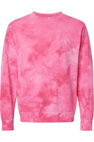 Independent Trading Co. Midweight Tie-dyed Sweatshirt In Pink