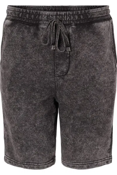 Independent Trading Co. Mineral Wash Fleece Shorts In Black
