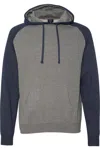 Independent Trading Co. Raglan Hooded Sweatshirt In Grey