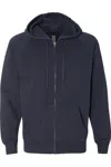 Independent Trading Co. Special Blend Raglan Full-zip Hooded Sweatshirt In Blue