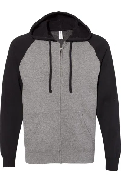 Independent Trading Co. Special Blend Raglan Full-zip Hooded Sweatshirt In Multi