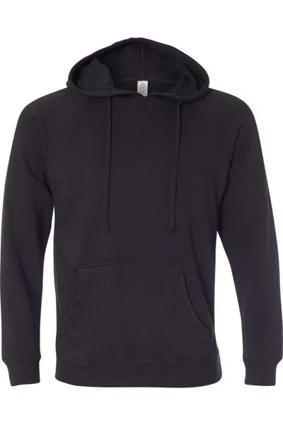 Independent Trading Co. Special Blend Raglan Hooded Sweatshirt In Black