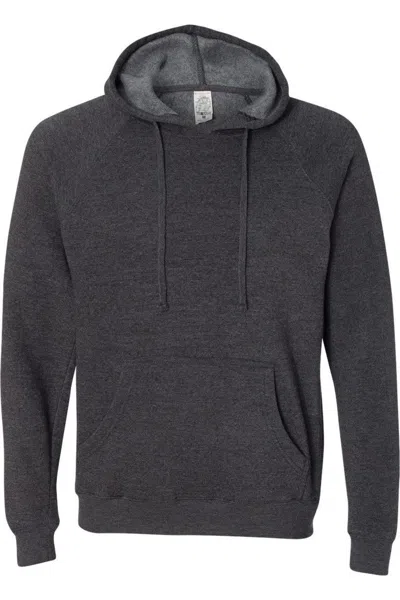 Independent Trading Co. Special Blend Raglan Hooded Sweatshirt In Grey