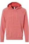 Independent Trading Co. Special Blend Raglan Hooded Sweatshirt In Red