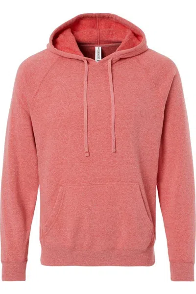 Independent Trading Co. Special Blend Raglan Hooded Sweatshirt In Red