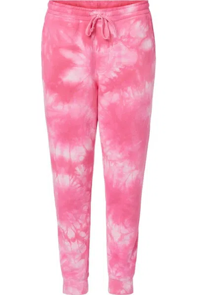 Independent Trading Co. Tie-dyed Fleece Pants In Pink
