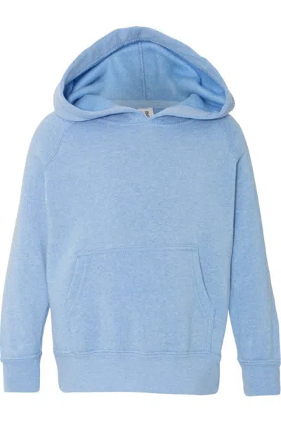 Independent Trading Co. Kids' Toddler Special Blend Raglan Hooded Sweatshirt In Blue