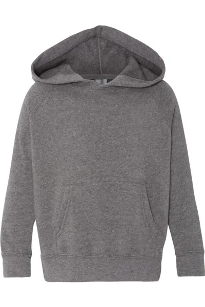 Independent Trading Co. Kids' Toddler Special Blend Raglan Hooded Sweatshirt In Gray