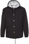 Independent Trading Co. Water-resistant Hooded Windbreaker In Black