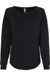 Independent Trading Co. Women´s California Wave Wash Crewneck Sweatshirt In Black