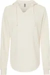 Independent Trading Co. Womens Lightweight California Wave Wash Hooded Sweatshirt In Beige