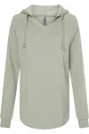 Independent Trading Co. Womens Lightweight California Wave Wash Hooded Sweatshirt In Multi