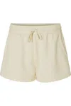 Independent Trading Co. Womens Lightweight California Wave Wash Sweatshorts In Beige