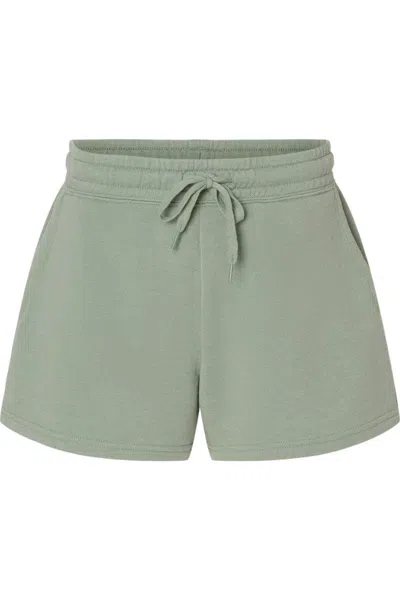 Independent Trading Co. Womens Lightweight California Wave Wash Sweatshorts In Green