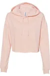 Independent Trading Co. Womens Lightweight Crop Hooded Sweatshirt In Gold