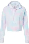 Independent Trading Co. Womens Lightweight Crop Hooded Sweatshirt In Multi