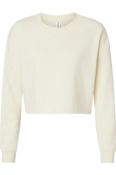 Independent Trading Co. Women´s Lightweight Cropped Crew Pullover In Beige