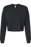Independent Trading Co. Women´s Lightweight Cropped Crew Pullover In Black