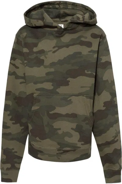 Independent Trading Co. Kids' Youth Midweight Hooded Sweatshirt In Gray