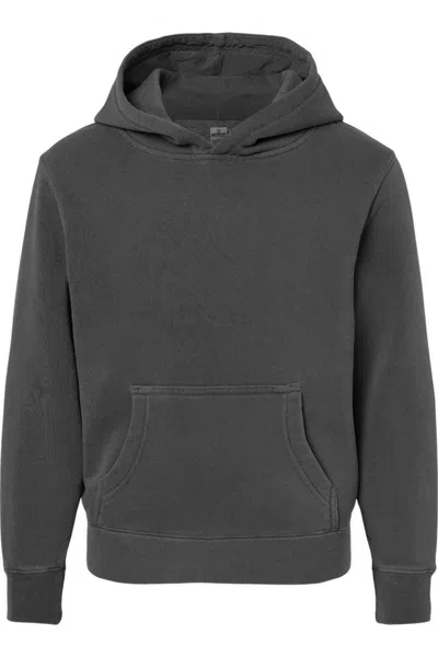 Independent Trading Co. Kids' Youth Midweight Pigment-dyed Hooded Sweatshirt In Gray