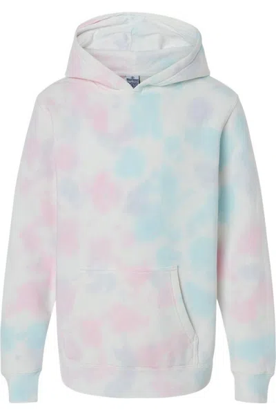 Independent Trading Co. Kids' Youth Midweight Tie-dye Hooded Pullover In Multi