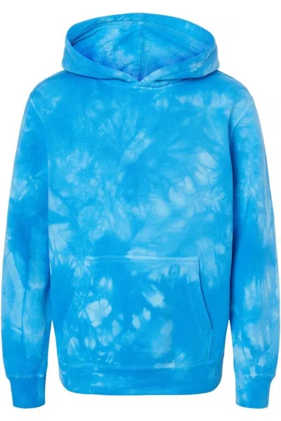 Independent Trading Co. Kids' Youth Midweight Tie-dye Hooded Pullover In Multi