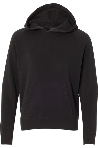 Independent Trading Co. Kids' Youth Special Blend Raglan Hooded Sweatshirt In Black