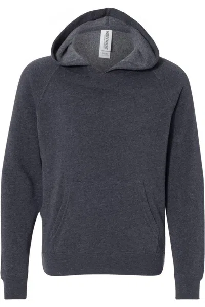 Independent Trading Co. Kids' Youth Special Blend Raglan Hooded Sweatshirt In Gray
