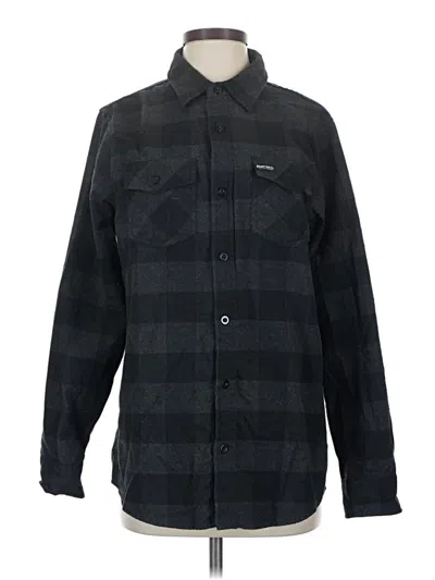 Pre-owned Independent Trading Company Long Sleeve Button Down Shirt In Black