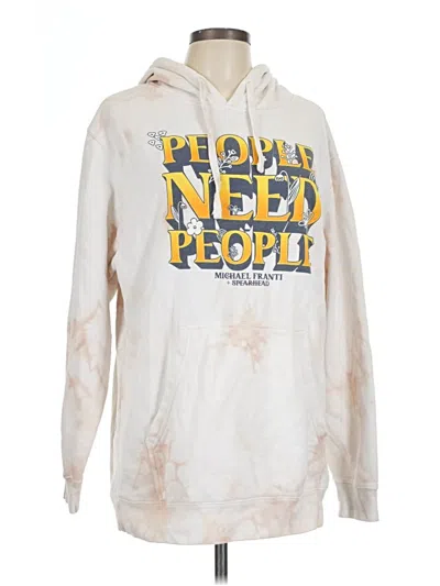 Pre-owned Independent Trading Company Pullover Hoodie In White