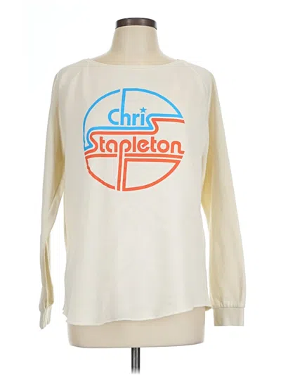 Pre-owned Independent Trading Company Pullover Sweater In White