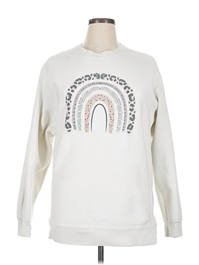 Pre-owned Independent Trading Company Sweatshirt In White