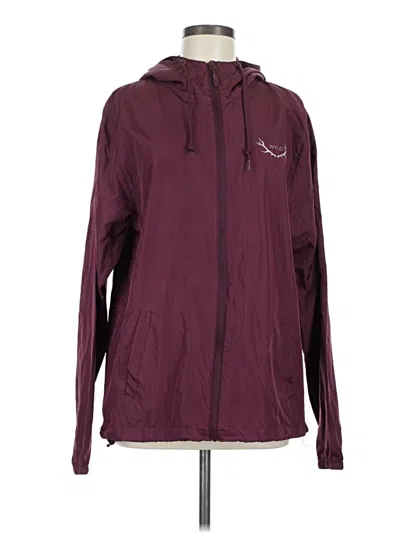 Pre-owned Independent Trading Company Windbreaker Jacket In Burgundy