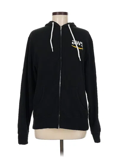 Pre-owned Independent Trading Company Zip Up Hoodie In Black
